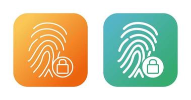 ícone de vetor de bloqueio de impressão digital