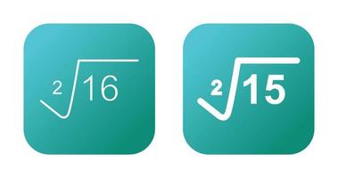 ícone vetorial de raiz quadrada vetor