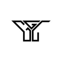 design criativo do logotipo da letra ggl com gráfico vetorial, logotipo ggl simples e moderno. vetor