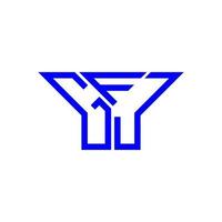 design criativo do logotipo da carta gfj com gráfico vetorial, logotipo simples e moderno gfj. vetor