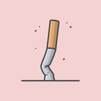 mundo não tabaco dia conceito Pare fumar.tabaco cigarro vetor ilustração Projeto