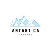 montanha logotipo, antártico iceberg logotipo projeto, natureza panorama vetor, produtos marca ilustração ícone vetor