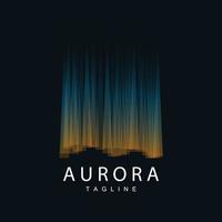 aurora logotipo, simples Projeto surpreendente natural cenário do aurora, vetor ícone modelo, ilustração