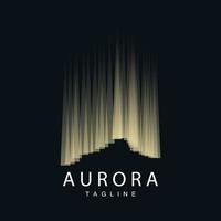 aurora logotipo, simples Projeto surpreendente natural cenário do aurora, vetor ícone modelo, ilustração