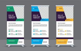 modelo de banner roll up de negócios corporativos vetor