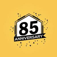 85 anos aniversário logotipo vetor Projeto aniversário celebração com geométrico isolado Projeto