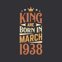 rei estão nascermos dentro marcha 1938. nascermos dentro marcha 1938 retro vintage aniversário vetor