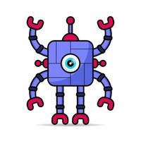 vetor robô Projeto mascote kawaii