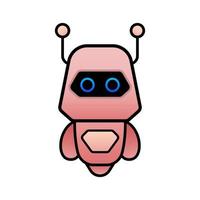 fofa ilustração mascote robô Projeto kawaii vetor