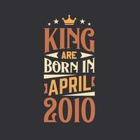 rei estão nascermos dentro abril 2010. nascermos dentro abril 2010 retro vintage aniversário vetor