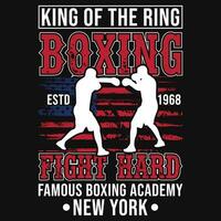 boxe ou brigando tipográfico gráficos camiseta Projeto vetor