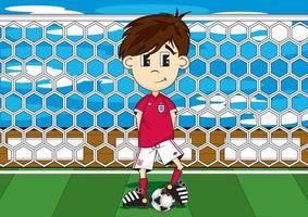 fofa desenho animado Inglaterra futebol futebol jogador em arremesso - Esportes ilustração vetor