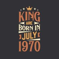 rei estão nascermos dentro Julho 1970. nascermos dentro Julho 1970 retro vintage aniversário vetor