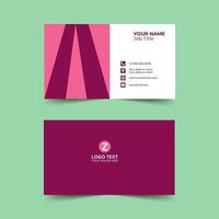 modelo de cartão de visita bonito rosa vetor