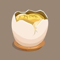 balut é filipinas tradicional rua Comida a partir de fervido ou cozido no vapor ovo embrião comido a partir de a Concha desenho animado ilustração vetor