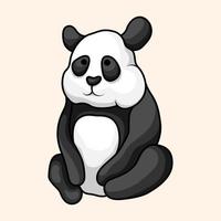 fofa panda mão desenhado ilustração vetor