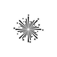 símbolo de vetor de modelo de logotipo de fogos de artifício