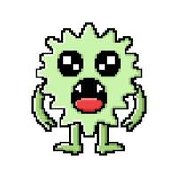 8 bits fofa ilustração mascote monstro Projeto kawaii vetor