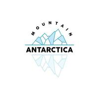 iceberg logotipo, antártico montanhas vetor dentro gelo azul cor, natureza projeto, produtos marca ilustração modelo ícone