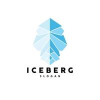 iceberg logotipo, antártico montanhas vetor dentro gelo azul cor, natureza projeto, produtos marca ilustração modelo ícone