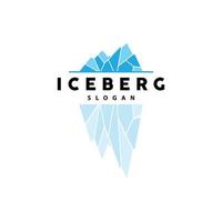 iceberg logotipo, antártico montanhas vetor dentro gelo azul cor, natureza projeto, produtos marca ilustração modelo ícone