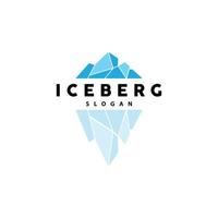 iceberg logotipo, antártico montanhas vetor dentro gelo azul cor, natureza projeto, produtos marca ilustração modelo ícone