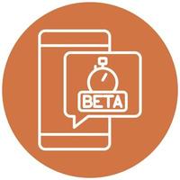 beta teste ícone estilo vetor