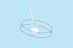 ilustração vetorial de fertilização in vitro ou processo ivf vetor