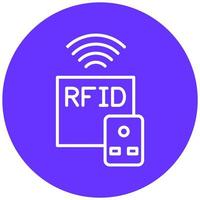 rfid ícone estilo vetor