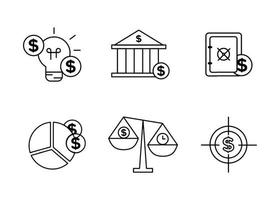 vetor ilustração conjunto do finança ícones