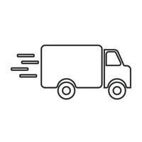 caminhão de entrega de envio rápido vetor