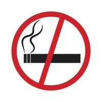 ícone de sinal de proibido fumar vetor