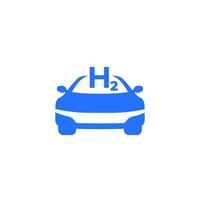 ícone de vetor de carro a hidrogênio em branco