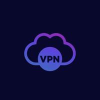 ícone de vetor de serviço vpn escuro