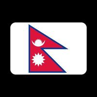 bandeira do nepal, cores oficiais e proporção. ilustração vetorial. vetor