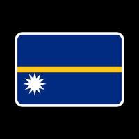 bandeira de nauru, cores oficiais e proporção. ilustração vetorial. vetor