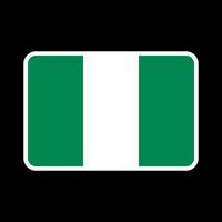 bandeira da Nigéria, cores oficiais e proporção. ilustração vetorial. vetor