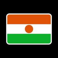 bandeira do niger, cores oficiais e proporção. ilustração vetorial. vetor