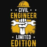 Civil Engenharia camiseta Projeto vetor