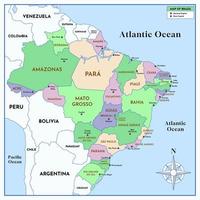 Brasil país mapa vetor