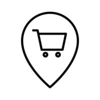 ícone de localização de compras vetor