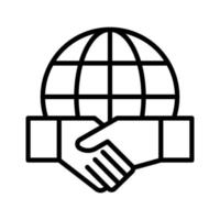 ícone de parceria global vetor