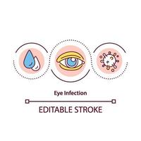 ícone do conceito de infecção ocular vetor