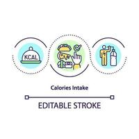 ícone do conceito de ingestão de calorias
