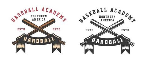 vintage retro beisebol esporte emblema, logotipo, distintivo, rótulo. marca, poster ou imprimir. monocromático gráfico arte. vetor ilustração.