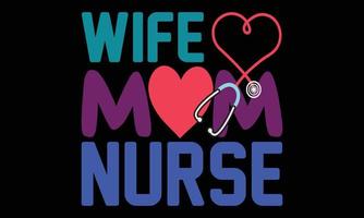 feliz enfermeira dia, enfermagem, retro ondulado SVG camiseta Projeto. feliz enfermeira dia camiseta Projeto. vetor