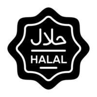 halal Comida rótulo vetor Projeto dentro moderno e na moda estilo, fácil para usar ícone