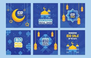 postagem de mídia social de ferramentas de marketing eid vetor