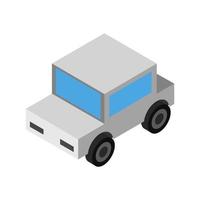 carro isométrico em fundo branco vetor