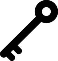 ícone de chave isolado no fundo branco vetor